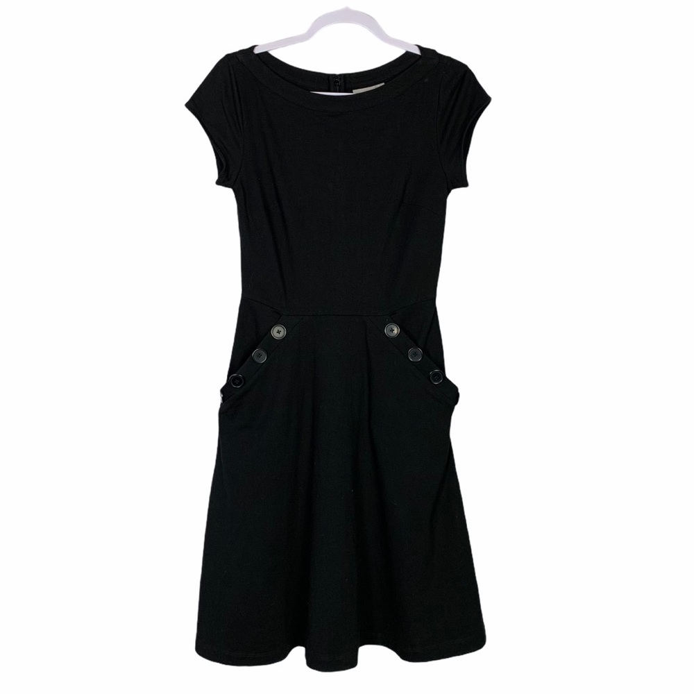 Eshakti Black Large Button Front Pocket Dress Nwot - image 3